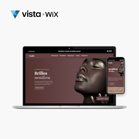 Editor de páginas web de Vista x Wix