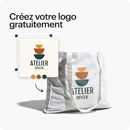 LOGOS PERSONNALISÉS Créez votre logo gratuit Sac fourre-tout orné d’un logo personnalisé.