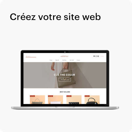 SITES WEB PERSONNALISÉS Créez votre site web Écran d’ordinateur portable affichant le site web personnalisé d’une entreprise.