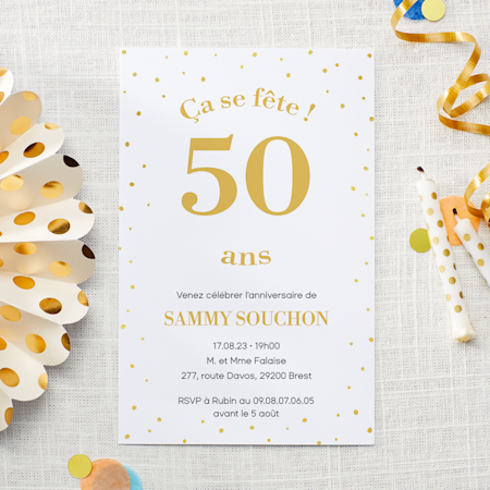Invitations d’anniversaire adulte