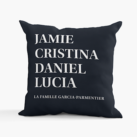 Coussins personnalisés