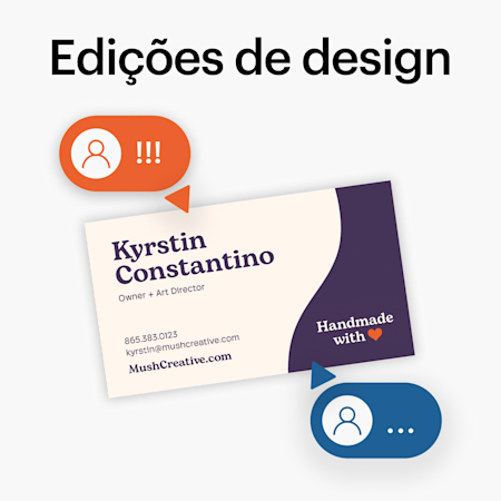 Obtenha ajuda com o seu design