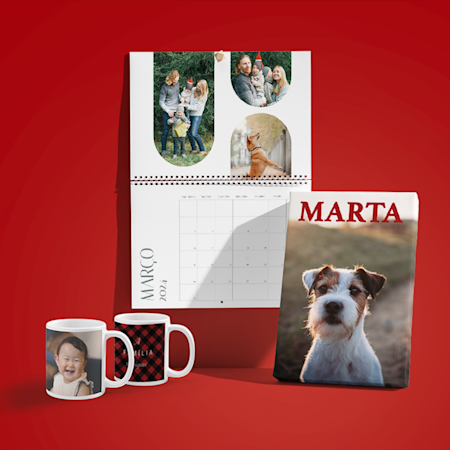 Presentes e calendários com fotos 