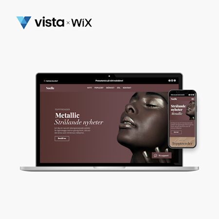 Vista x Wix hemsidesverktyg