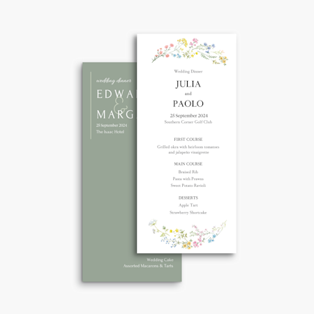 Wedding Menus