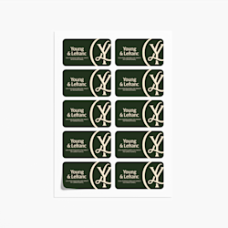 Cartes d’affaires autocollantes