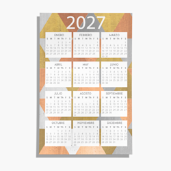 Calendarios tipo póster