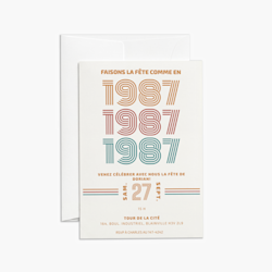 Invitations de fête d'anniversaire d'adulte