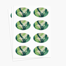 Feuilles de stickers ovales