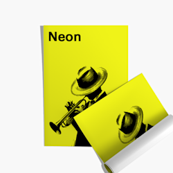 Plakate auf Neonpapier