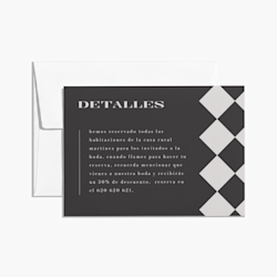Tarjetas anexas para bodas
