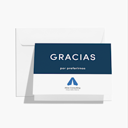 Tarjetas de agradecimiento personalizadas