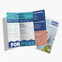 Menus à trois volets