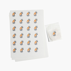 Feuilles de stickers découpés à la forme
