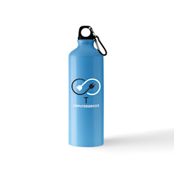 Vandflaske i aluminium med karabinhage – 770 ml