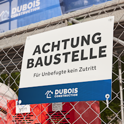 Baustellenplakate