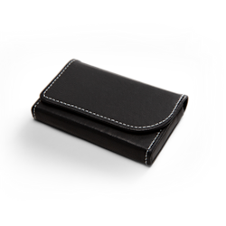 Black Leather Horizontal Business Card Holders