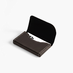 Black Leather Horizontal Business Card Holders