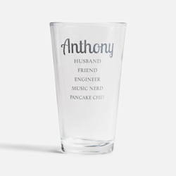 Etched Pint Glasses
