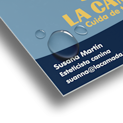 Tarjetas de visita impermeables