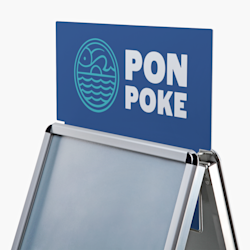 Carteles superiores para caballetes publicitarios