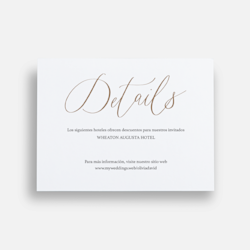 Tarjetas anexas para bodas