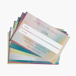 Tarjetas de recordatorio de citas