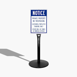 Bases para postes de carteles de parqueo