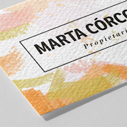 Tarjetas de presentación textura rugosa