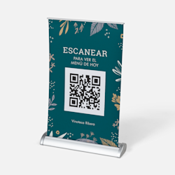 Carteles retráctiles de mesa