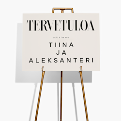 Tervetuloa-kyltit