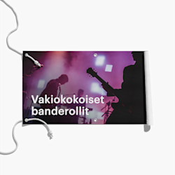 Vakiokokoiset banderollit