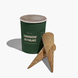 Pots à glace en carton à emporter