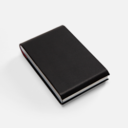 Porte-cartes d'affaires vertical en cuir noir
