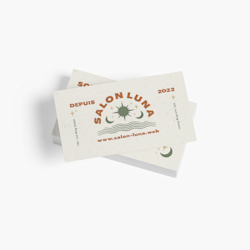 Cartes d'affaires sur papier mat recyclé