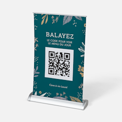 Pancartes de comptoir rétractables