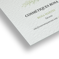 Cartes de visite papier texturé