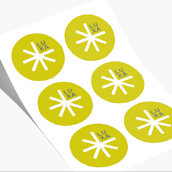 Feuilles de stickers ronds
