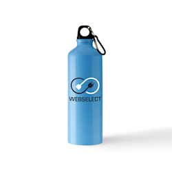 Borraccia in alluminio con moschettone - 770 ml