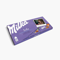 Barrette di cioccolato giganti Milka personalizzate