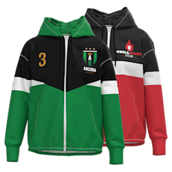 Felpa con cerniera interamente personalizzabile