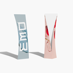 Totem pubblicitari ricurvi