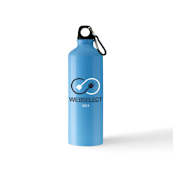 Vannflaske i aluminium med karabinkrok – 770 ml