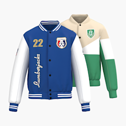 Volledig gepersonaliseerd sportief bomberjack unisex