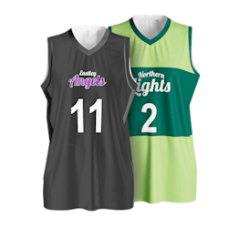 Camisola de basquetebol com decote em bico para mulher