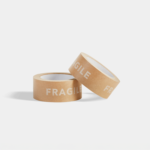 Fragile-tape med tryk