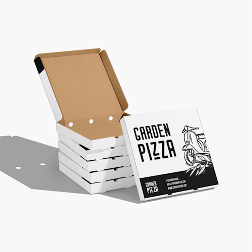 Pizzaæsker med specialtryk