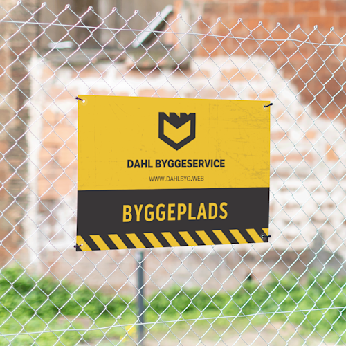 Skilte af bølgeplast