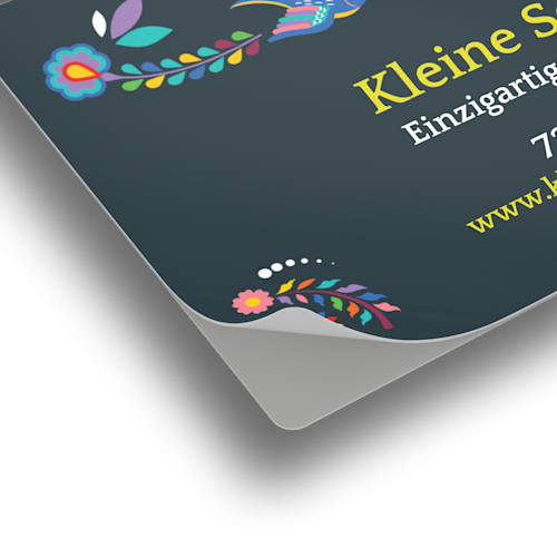 Visitenkartenaufkleber