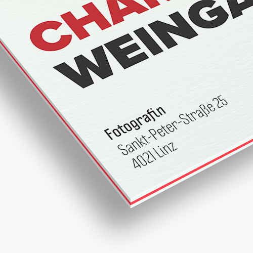 Visitenkarten mit Farbkern